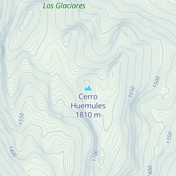 Map of Cerro Huemules
