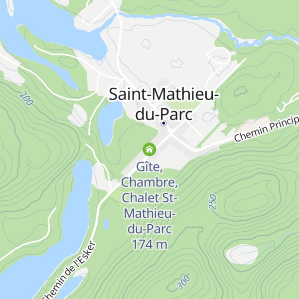 Map of Gîte, Chambre, Chalet St-Mathieu-du-Parc