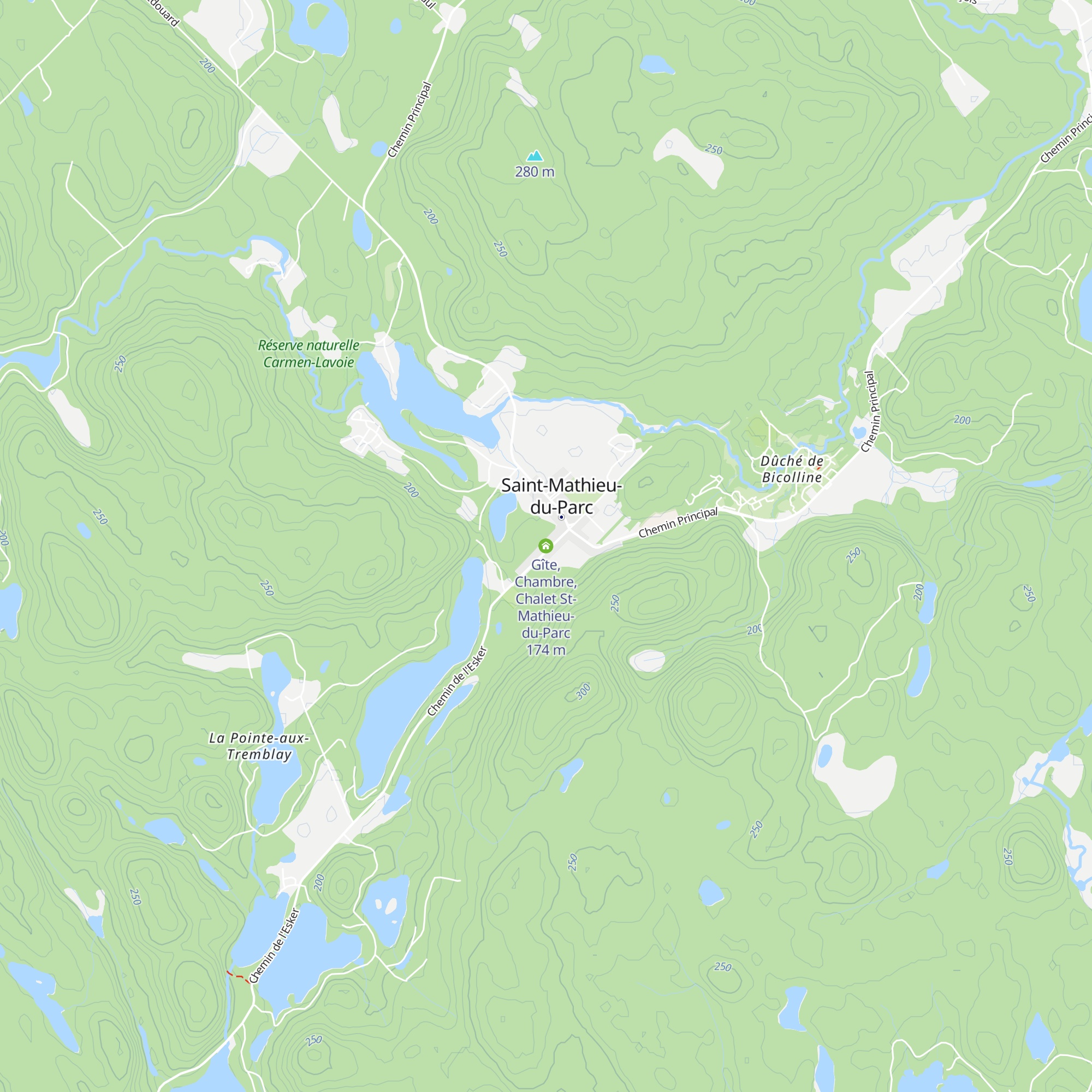 Gîte, Chambre, Chalet St-Mathieu-du-Parc map