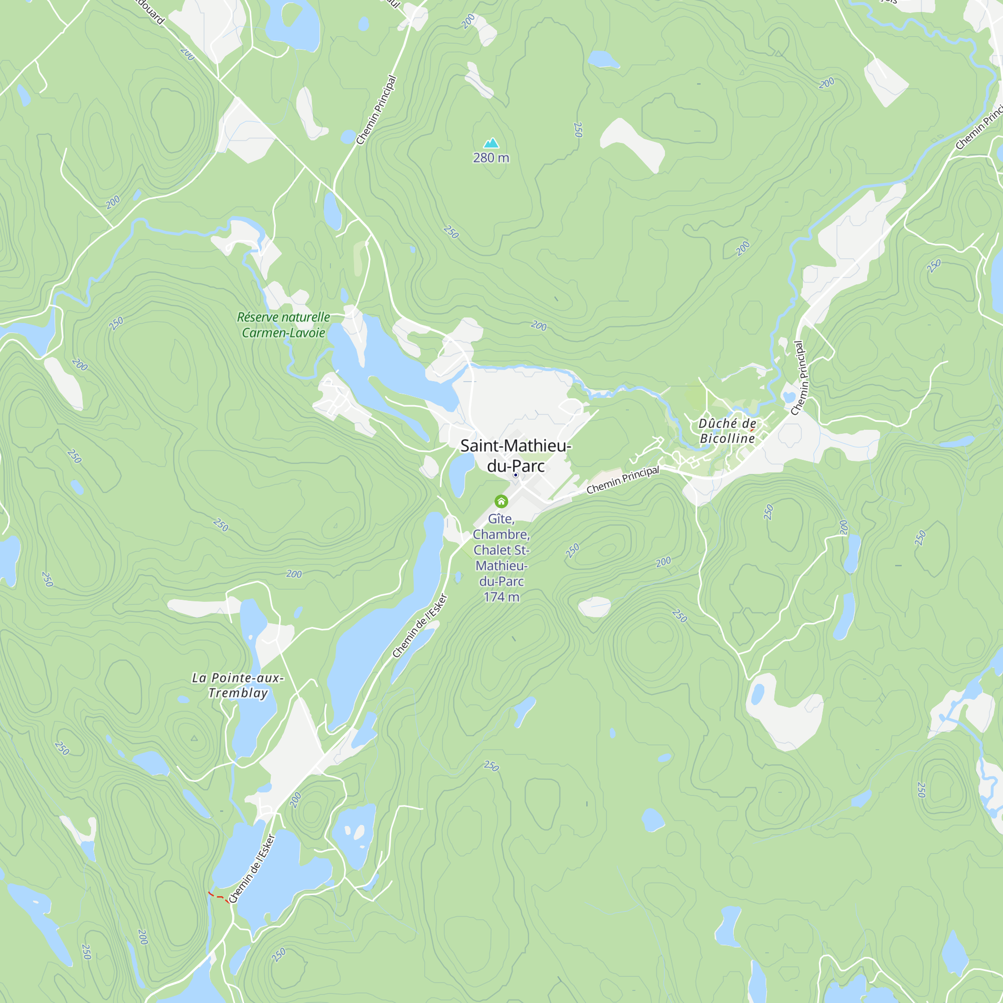 Gîte, Chambre, Chalet St-Mathieu-du-Parc map