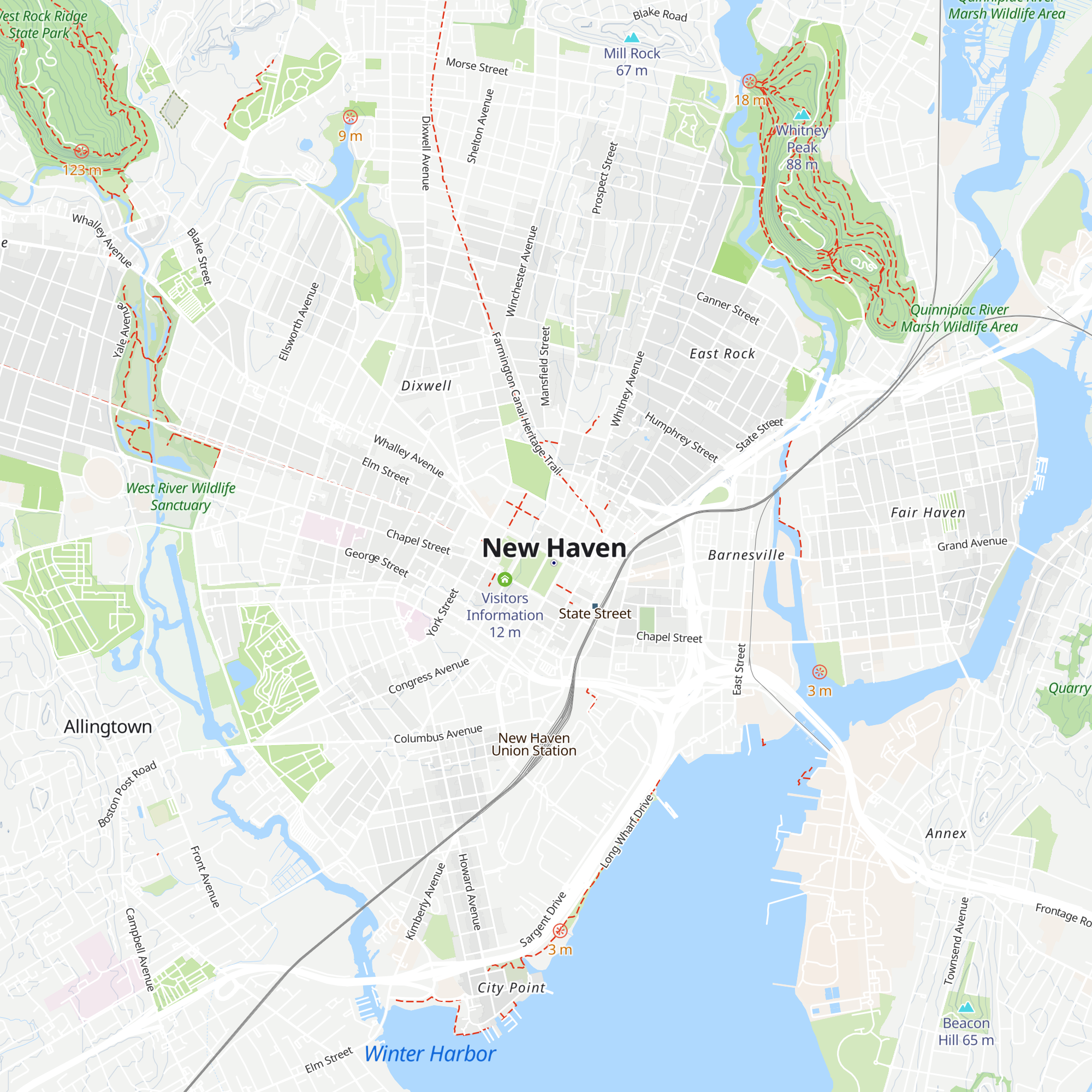 Yale Visitor Center map