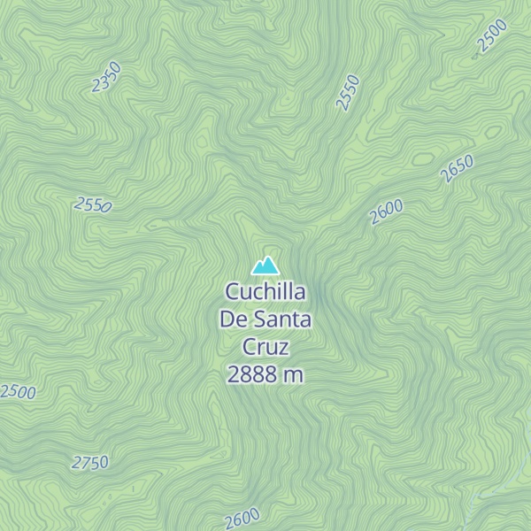 Map of Cuchilla De Santa Cruz