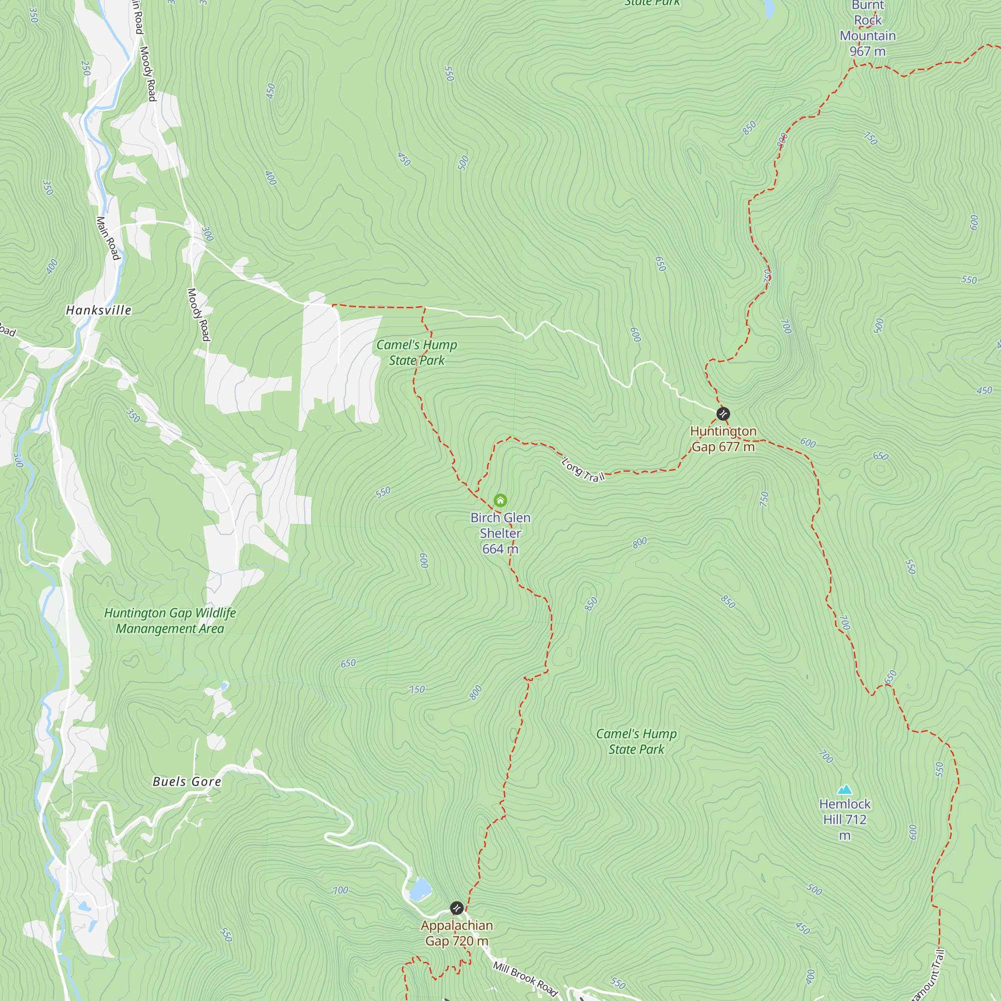 Birch Glen Shelter map