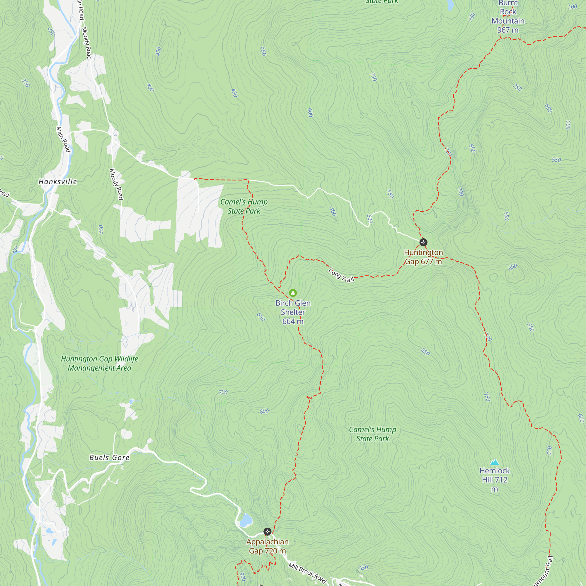 Birch Glen Shelter map