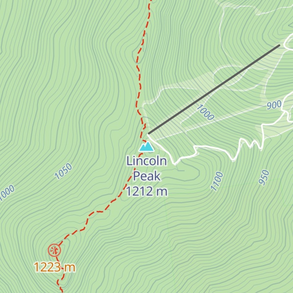 Map of Lincoln Peak