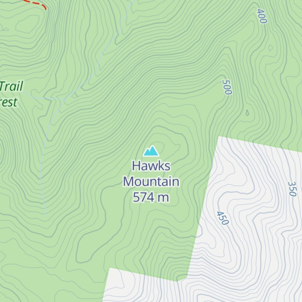 Map of Hawks Mountain