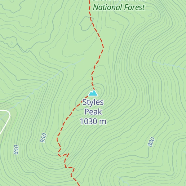Map of Styles Peak