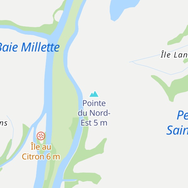 Map of Pointe du Nord-Est