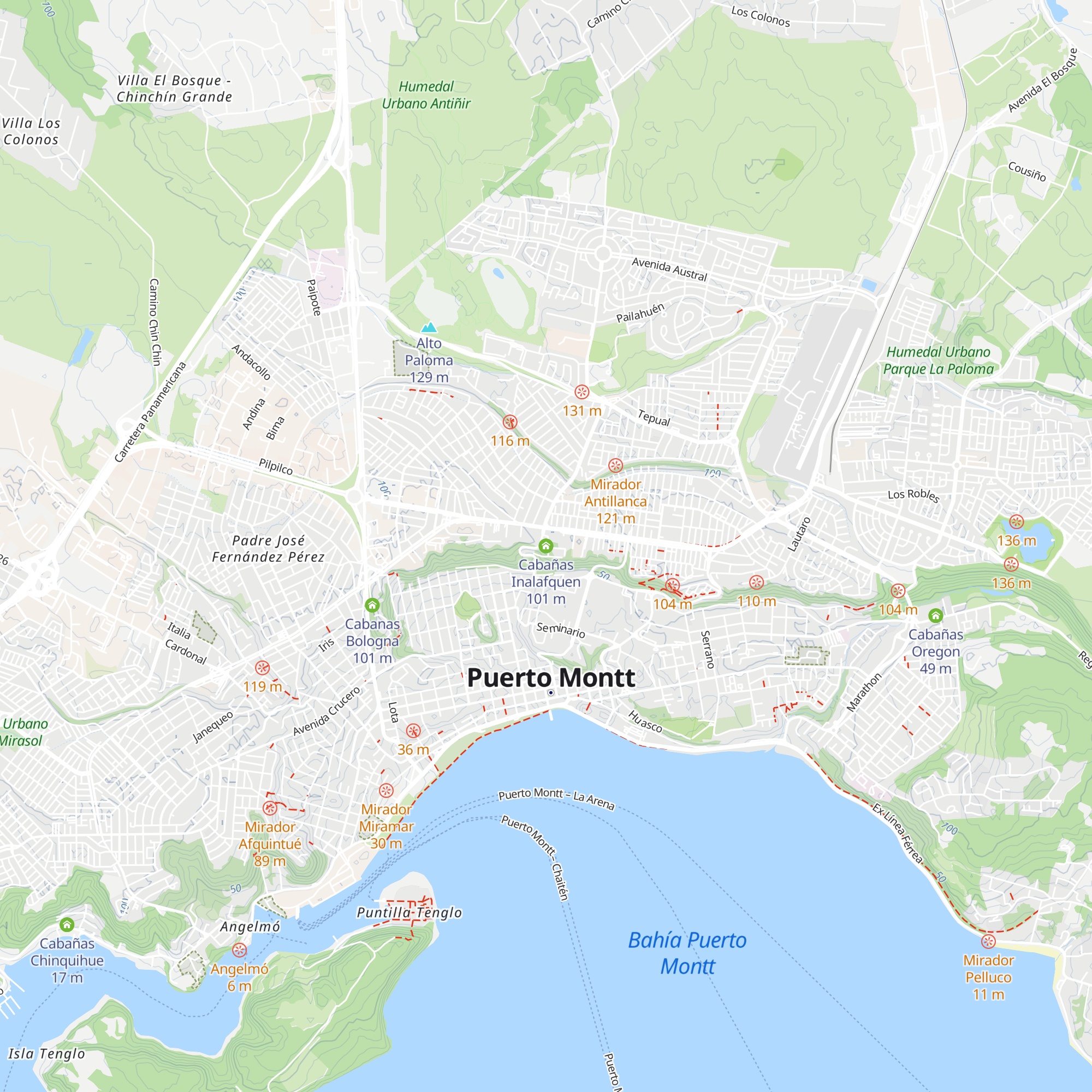 Cabañas Inalafquen map
