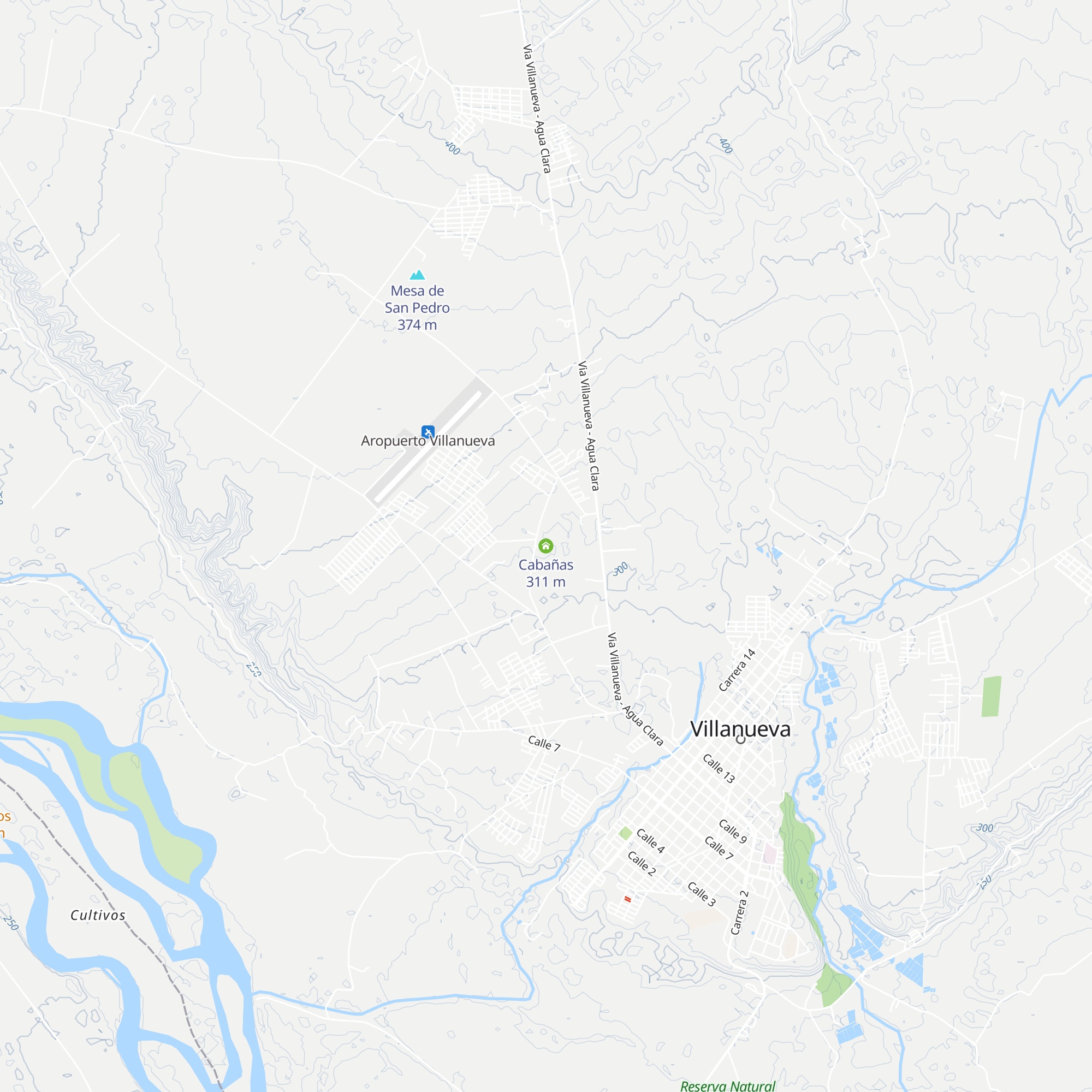 Cabañas map
