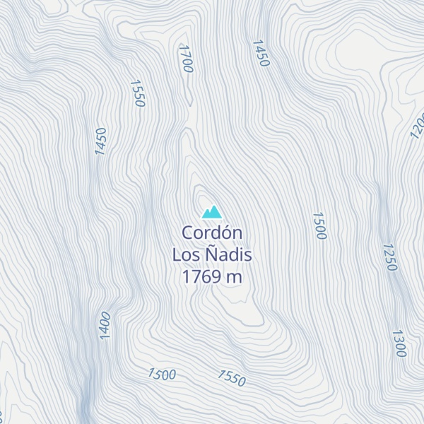 Map of Cordón Los Ñadis