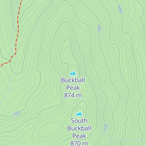Map of Buckball Peak