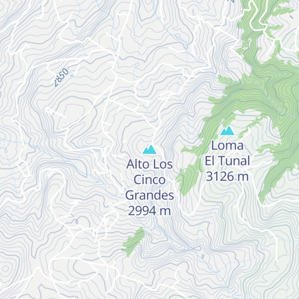 Map of Alto Los Cinco Grandes