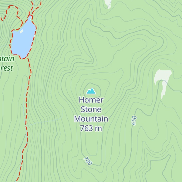 Map of Homer Stone Mountain