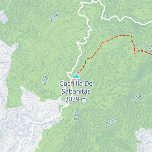 Map of Cuchilla De Sabanitas