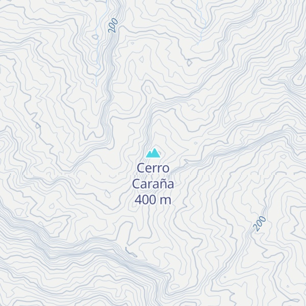 Map of Cerro Caraña