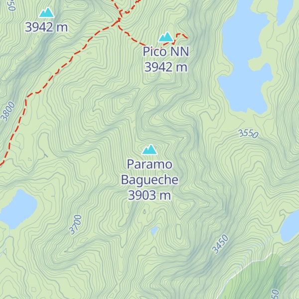 Map of Paramo Bagueche