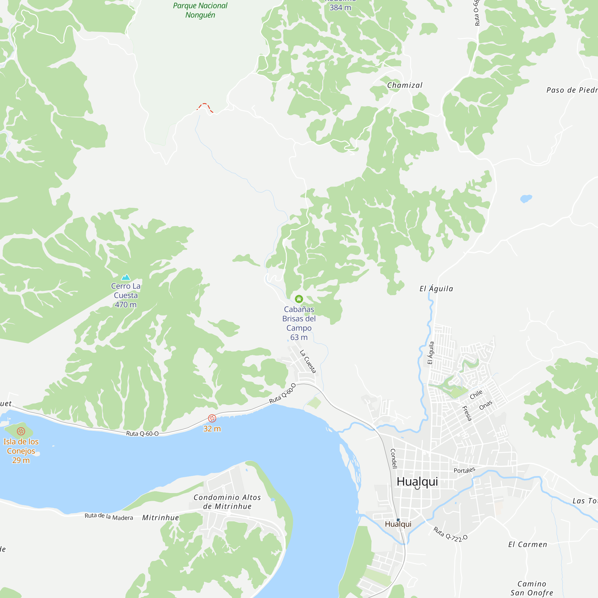 Cabañas Brisas del Campo map