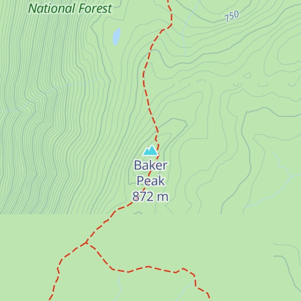 Map of Baker Peak
