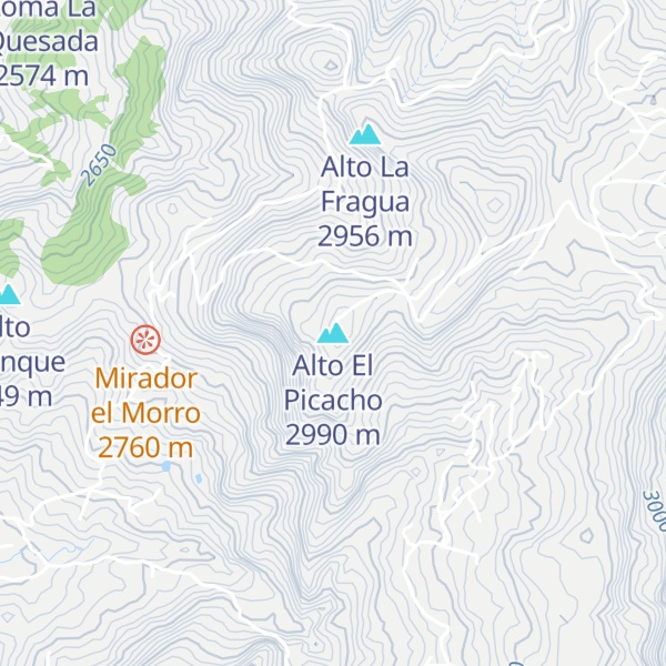 Map of Alto El Picacho