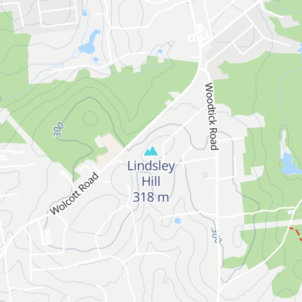 Map of Lindsley Hill