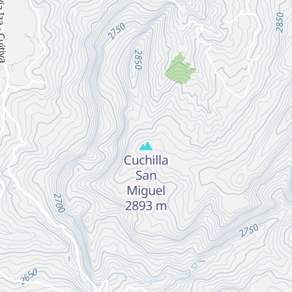 Map of Cuchilla San Miguel