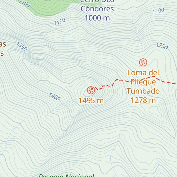 Map of Loma del Pliegue Tumbado
