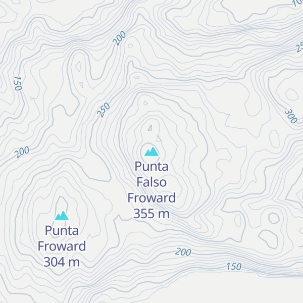 Map of Punta Falso Froward