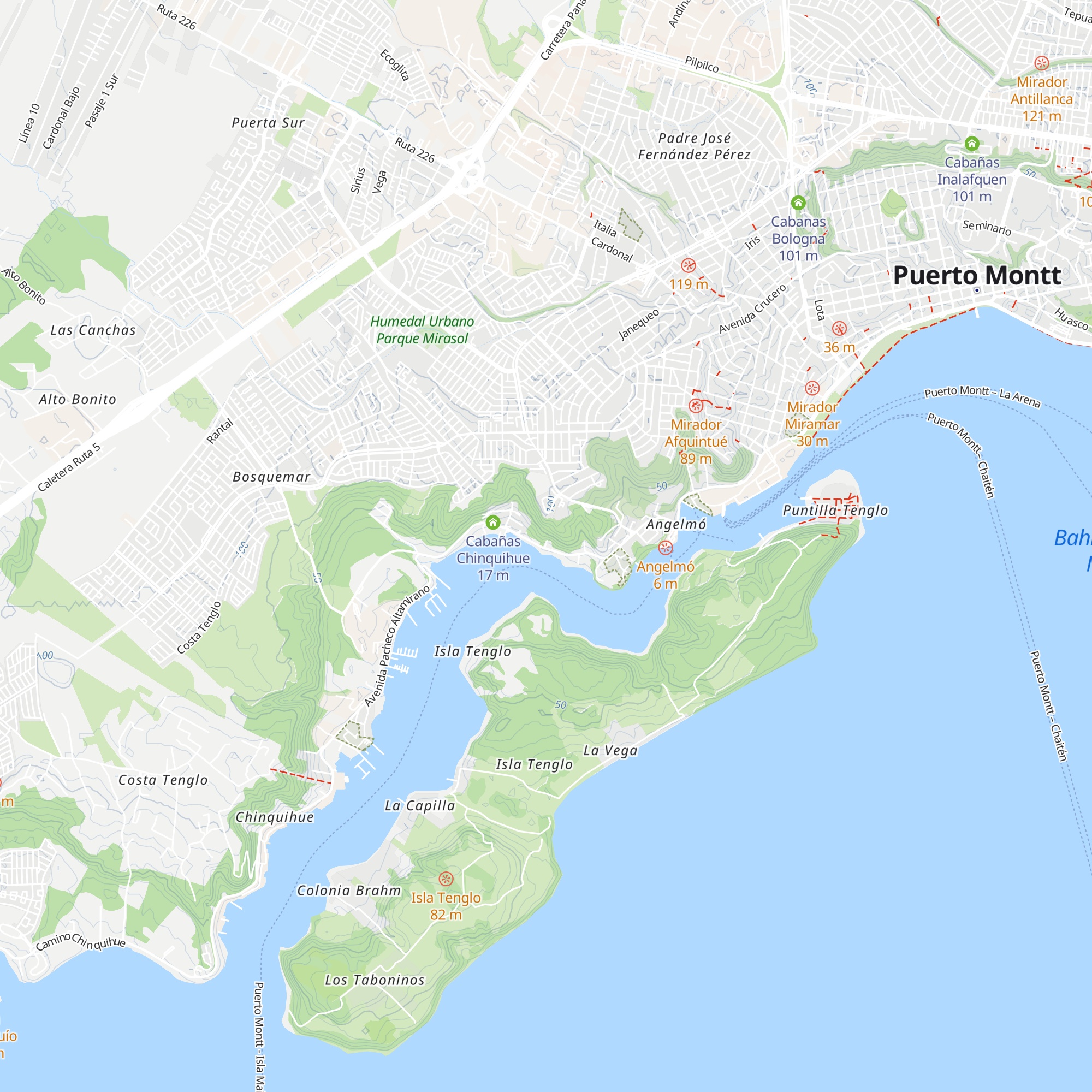 Cabañas El Ciervo map
