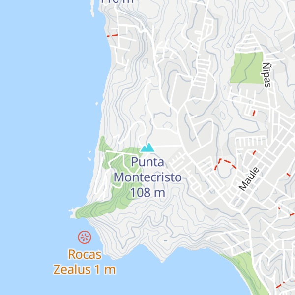 Map of Punta Montecristo