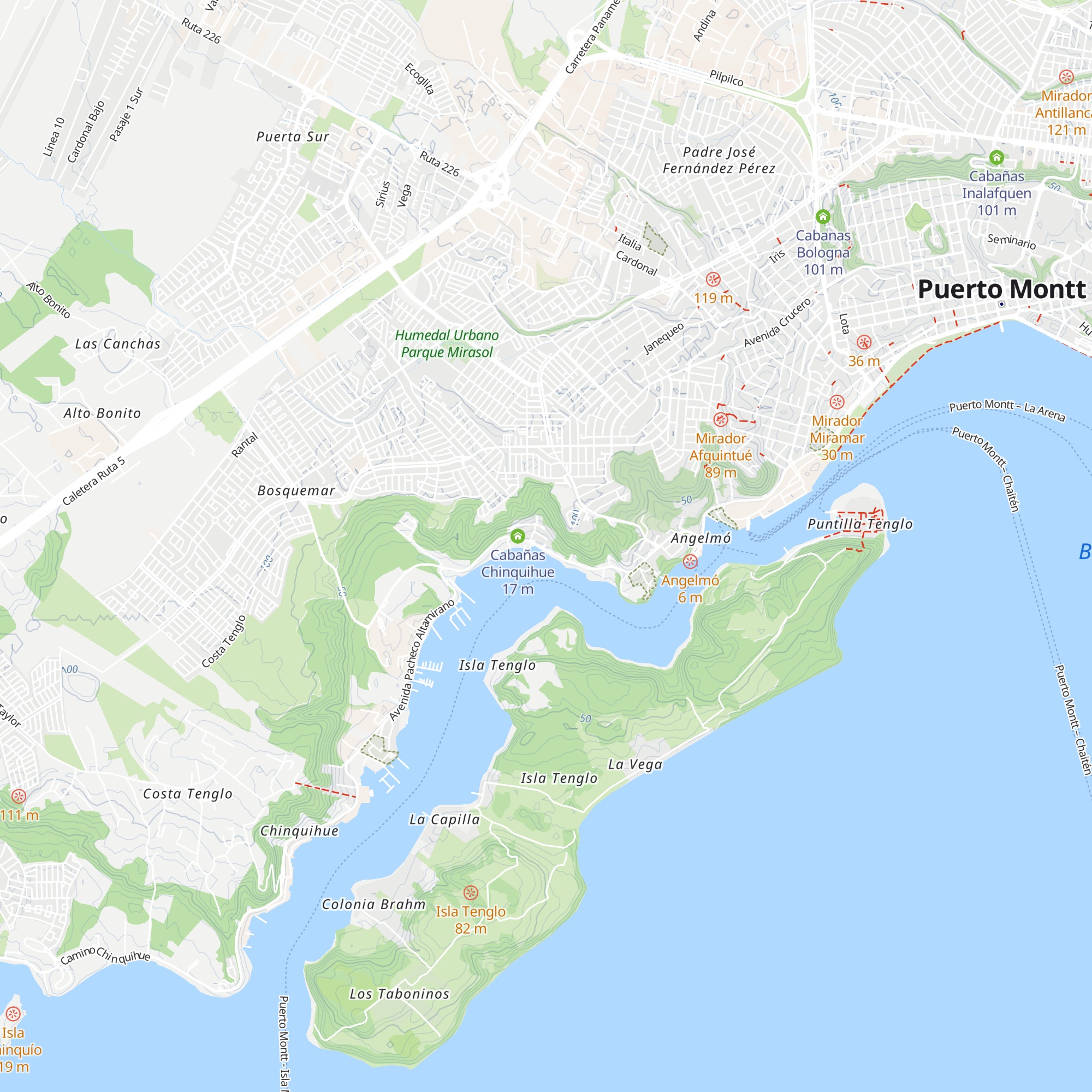 Cabañas Molina map