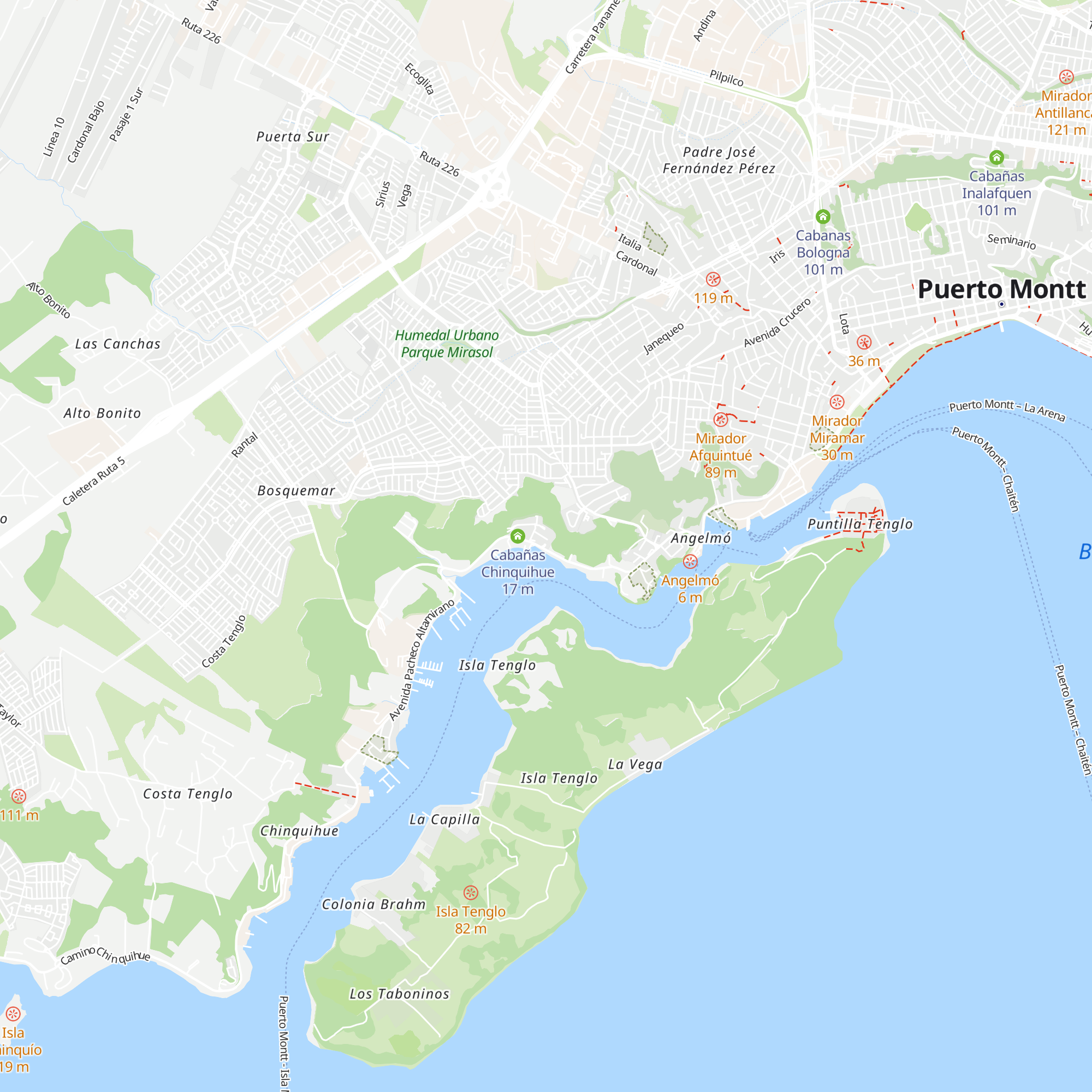 Cabañas Molina map
