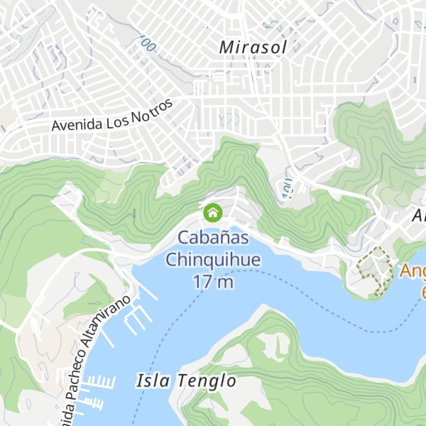 Map of Cabañas Chinquihue