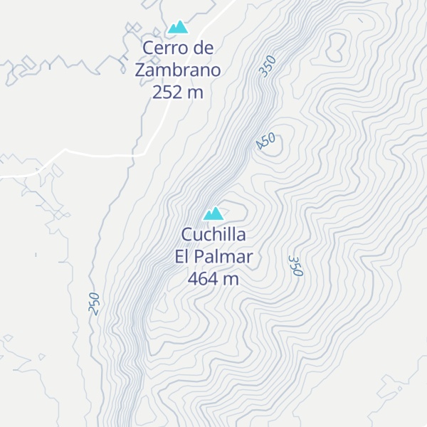 Map of Cuchilla El Palmar