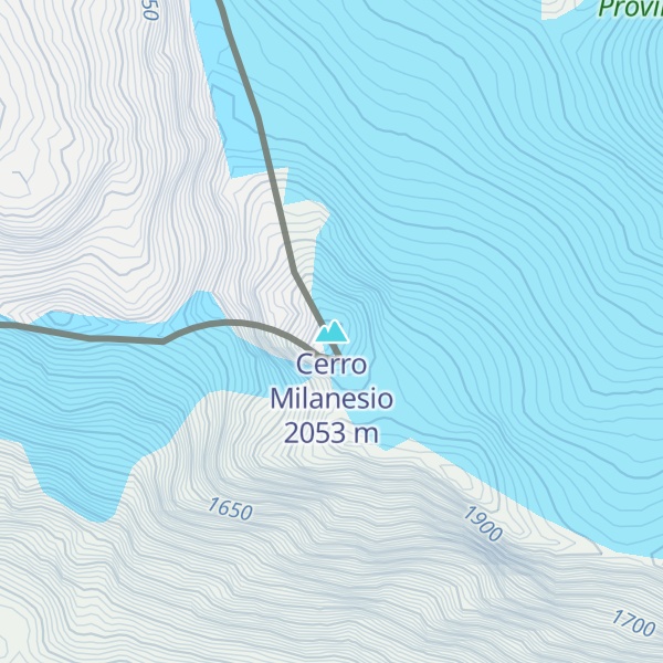 Map of Cerro Milanesio