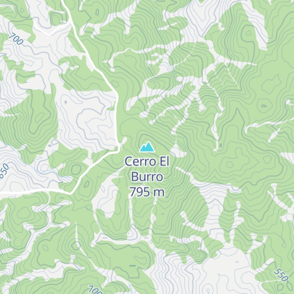 Map of Cerro El Burro