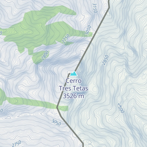 Map of Cerro Tres Tetas