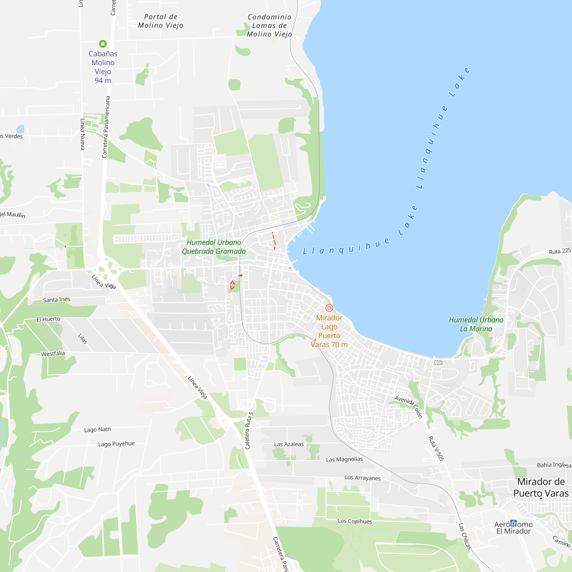 Cabañas Klenner map