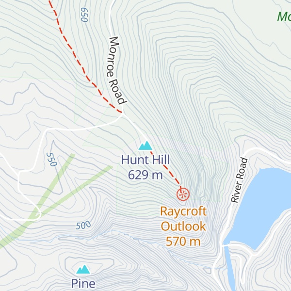Map of Hunt Hill