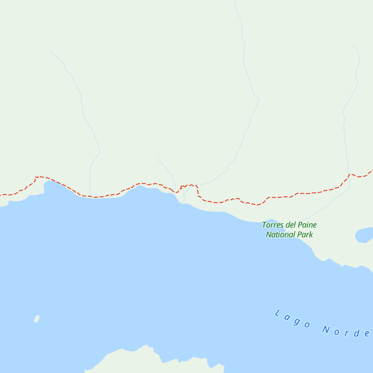 Refugio Los Cuernos map
