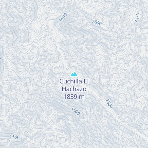 Map of Cuchilla El Hachazo