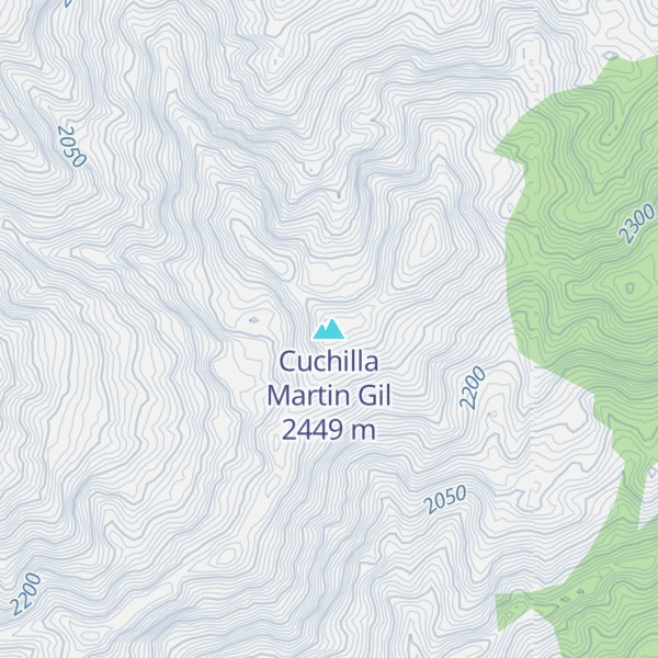 Map of Cuchilla Martin Gil