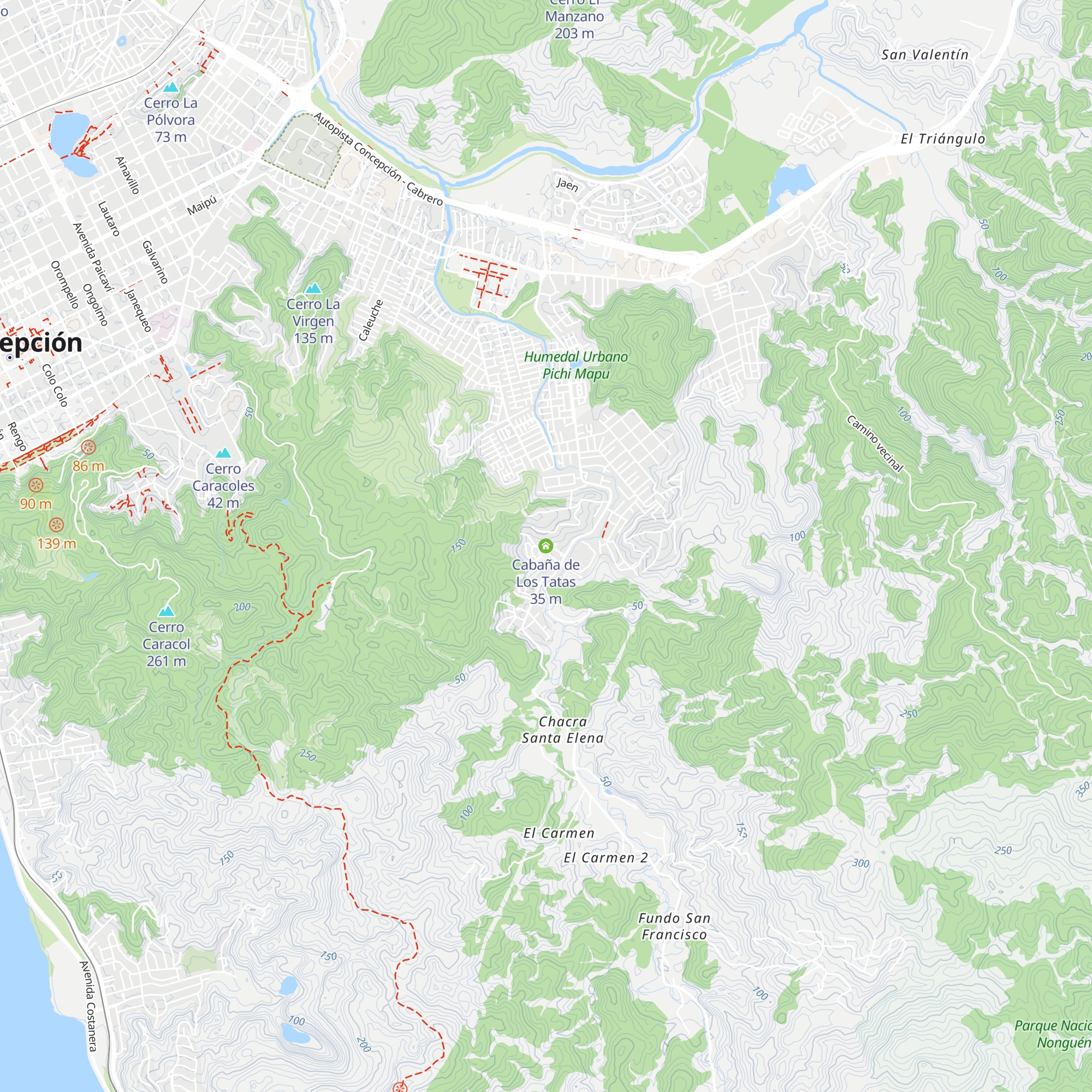 Cabaña de Los Tatas map