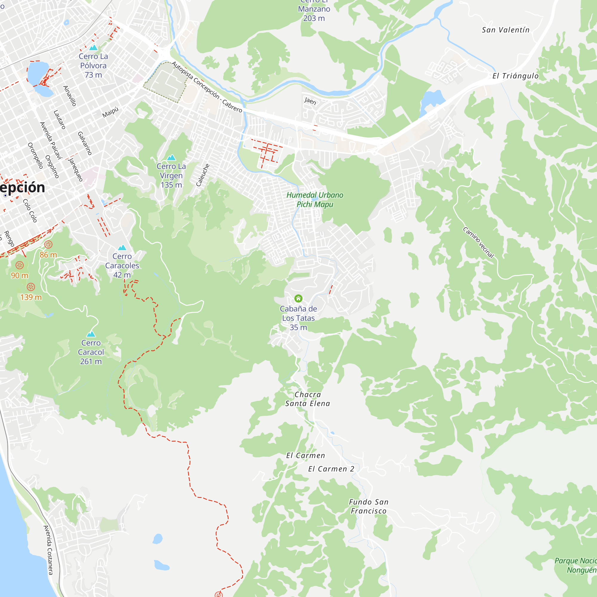 Cabaña de Los Tatas map