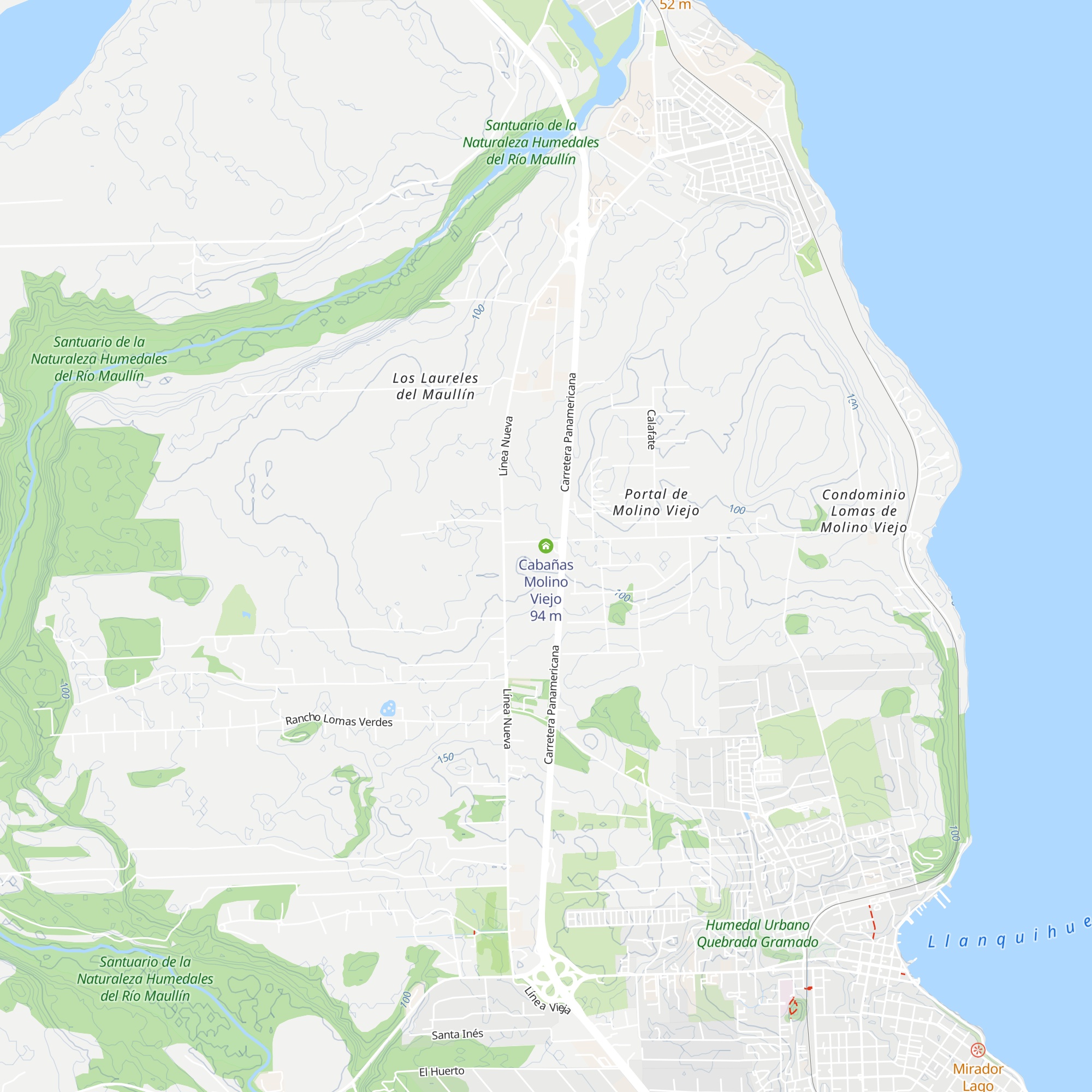 Cabañas Molino Viejo map