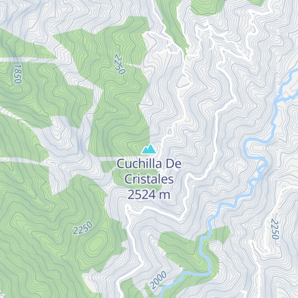 Map of Cuchilla De Cristales