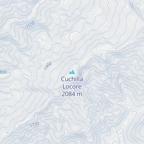 Map of Cuchilla Locore