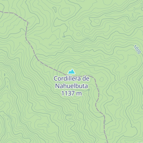 Map of Cordillera de Nahuelbuta