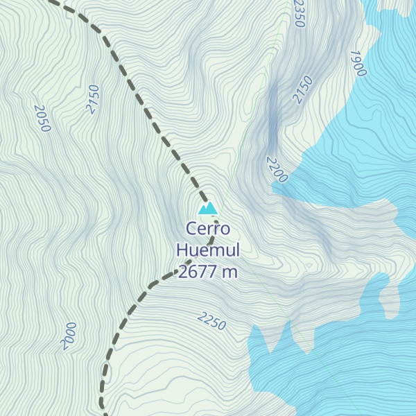 Map of Cerro Huemul
