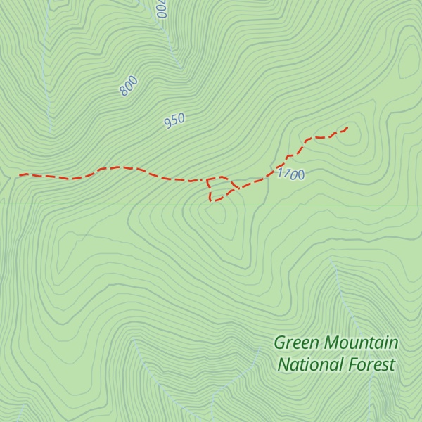 Map of Dorset Mountain, South Peak